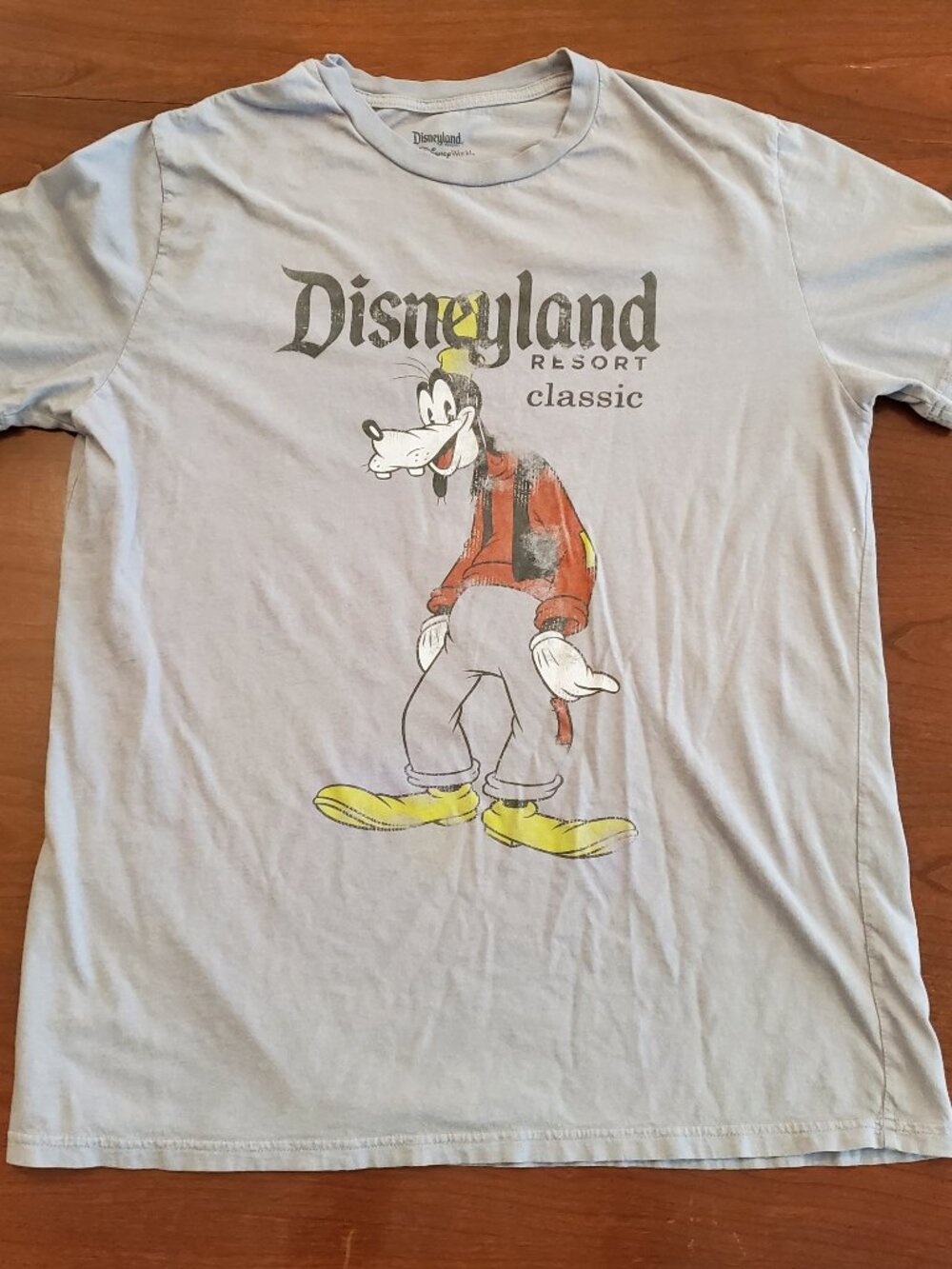 DISNEY DISNEYLAND RESORT Goofy Classic Mens Large Grey Graphic T Shirt Vintage